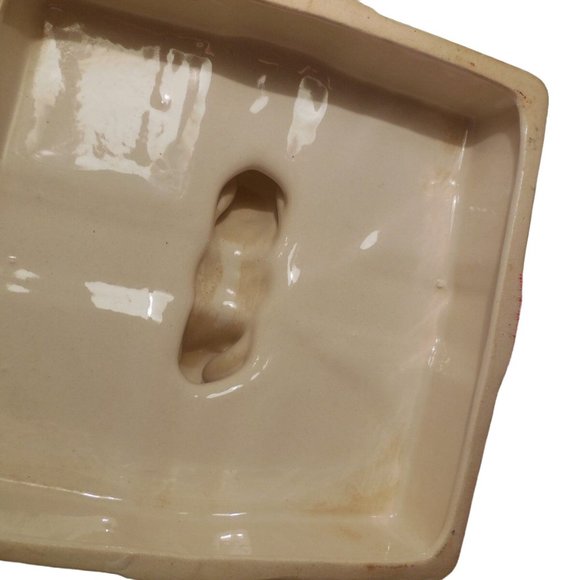 Holiday Cookie Box Cookie Jar  Gift with Red Bow - Japan -vintage - Picture 5 of 7